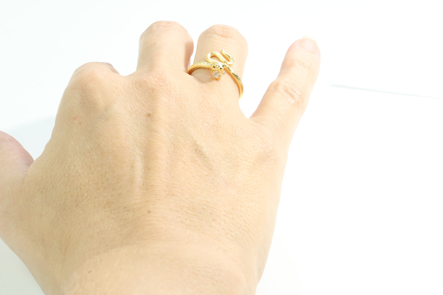 Snake eating a gem Ring