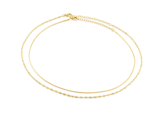 anya collection Singapore twist with a snake chain combo