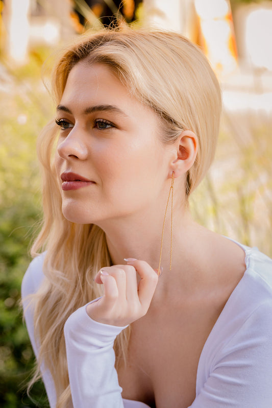 Long Drop Earrings • Tassel Dangle Earrings