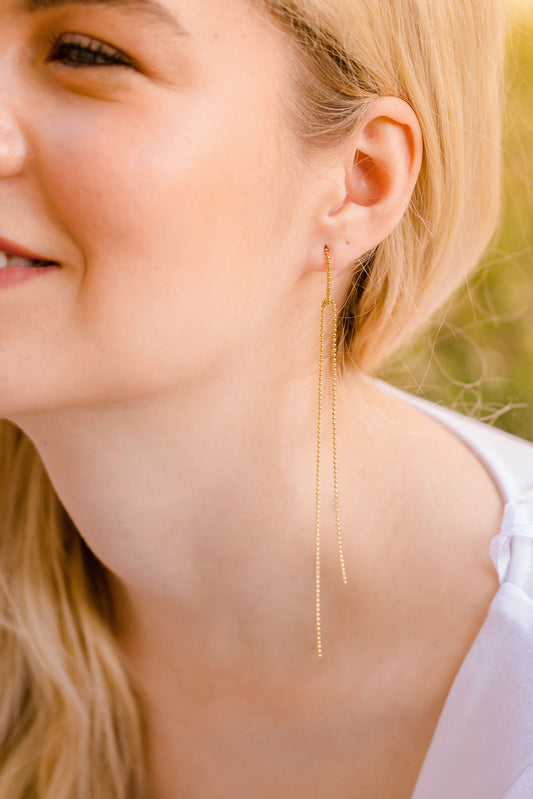 Long Drop Earrings  Anya Collection