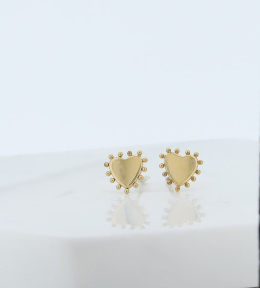 Heart stud earrings - Anya Collection