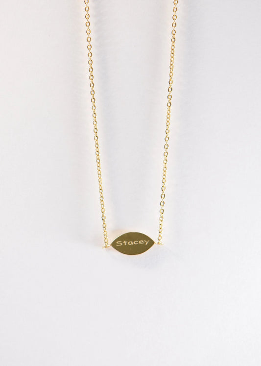 CZ Evil Eye Necklace, gold evil eye necklace with tiny Cubic Zirconia diamond, Hamsa Necklace, Protection Necklace, Personalized Engraved - Necklace - Anya Collection