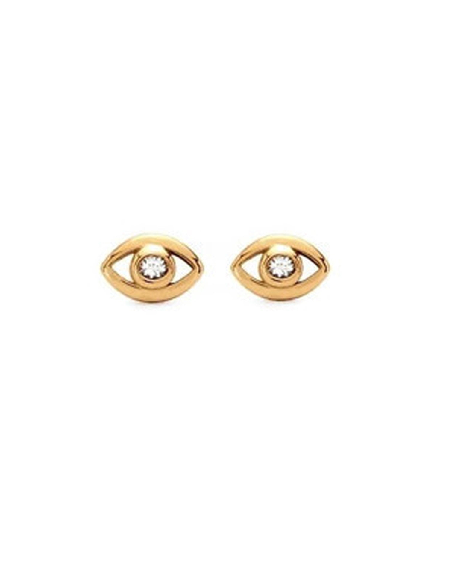 Cubic Zirconia Evil Eye Studs – Anya Collection