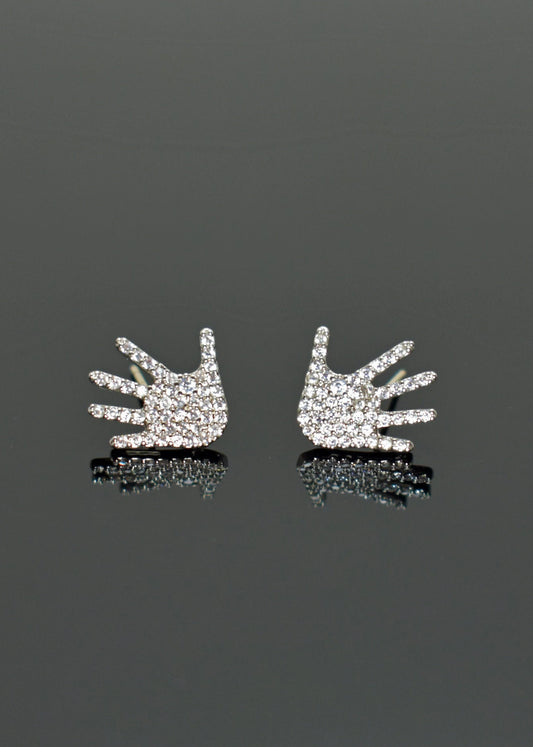 Hand Stud Earrings, Quirky Hands, Hand Jewelry, Hand Studs - Anya Collection