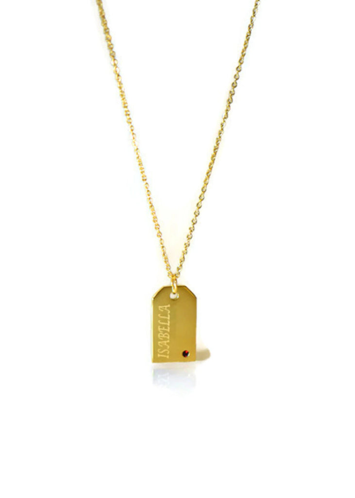 Custom Dog Tag Necklace, Name Dog Tag Necklace, Custom Name Necklace, Custom Message Necklace, Motivational Jewelry - Necklace - Anya Collection