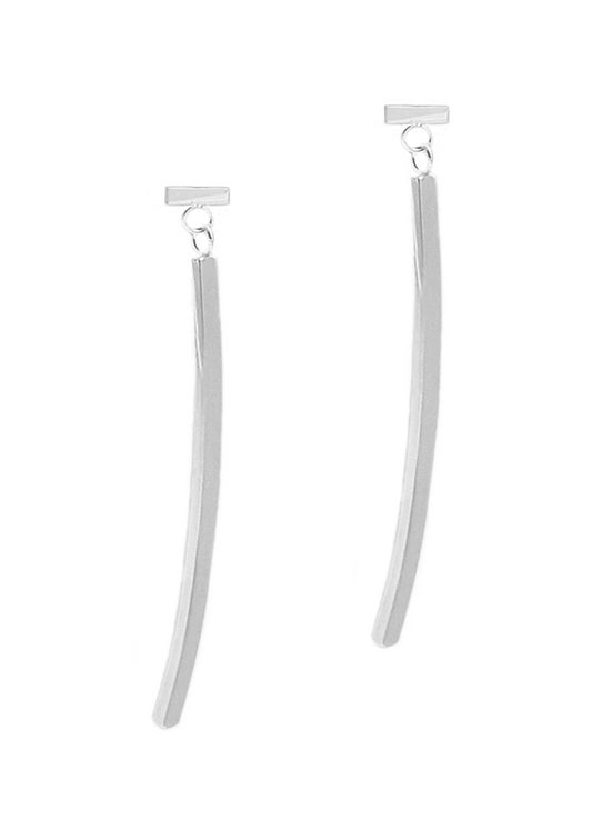 Anya Collection T Bar Earrings, Dainty long bar earrings, Gold Line Bar earrings, Gold, Rose, Gold Silver