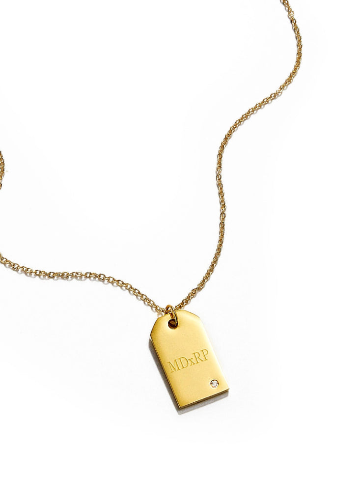 Custom Dog Tag Necklace, Name Dog Tag Necklace, Custom Name Necklace, Custom Message Necklace, Motivational Jewelry - Necklace - Anya Collection