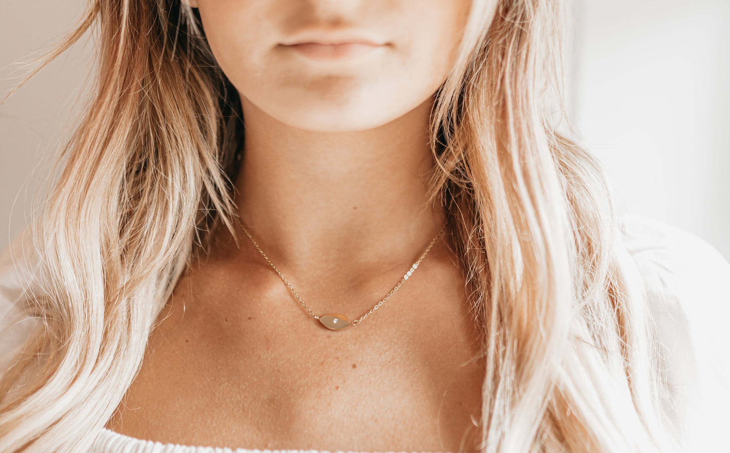 Gold Evil Eye necklace, Evil Eye Jewelry, Evil Eye Pendant - Anya Collection