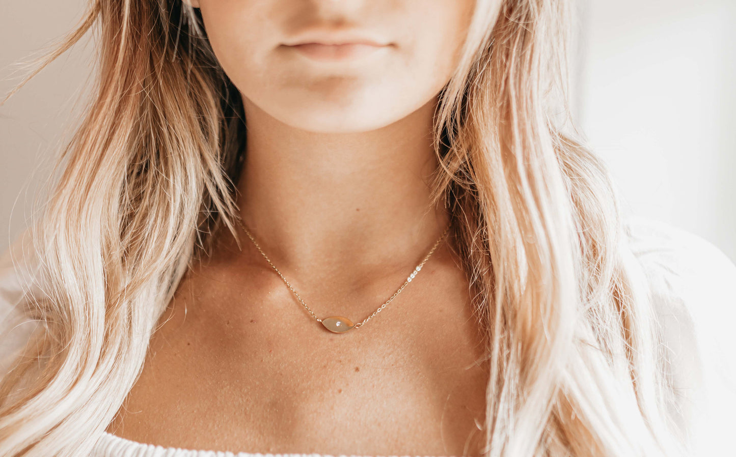 Gold Evil Eye necklace, Evil Eye Jewelry, Evil Eye Pendant - Anya Collection