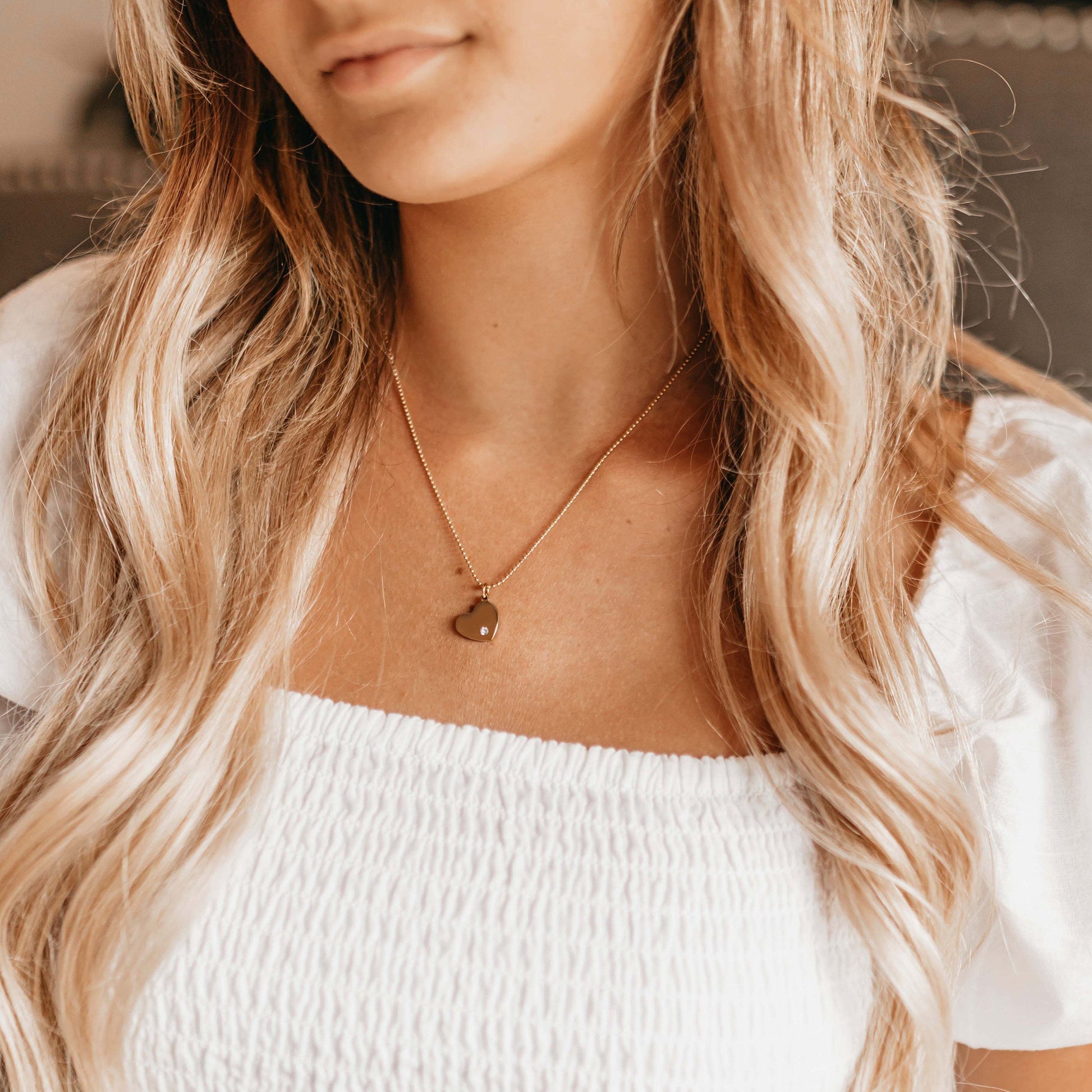 Personalized Heart Necklace / Gold Filled / Custom date necklace / Initial Necklace / Engraved Necklace / Initial Necklace for girlfriend - Anya Collection