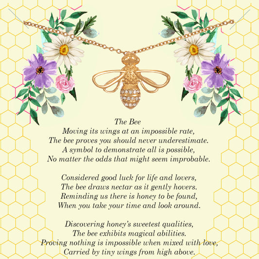 The Bee **** Poem, Necklace and Gift Box**** - Anya Collection