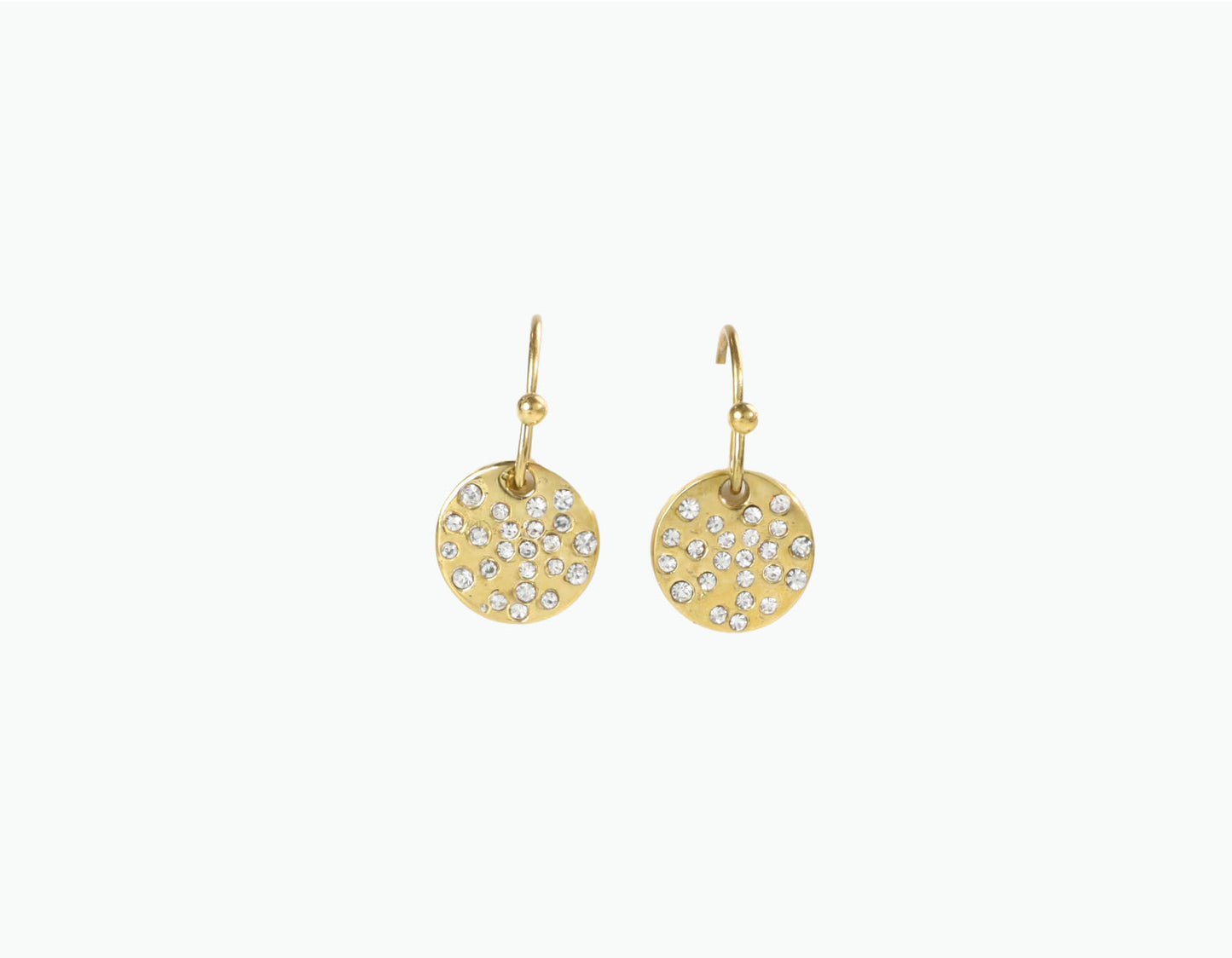 gold hammered earring Anya Collection