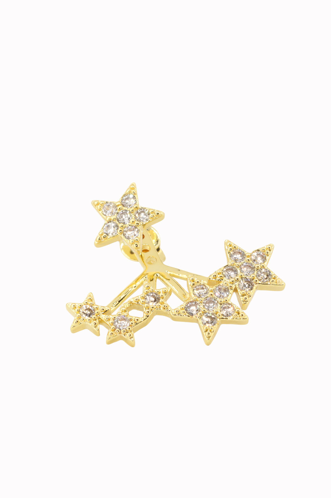 pave gold star earring jacket