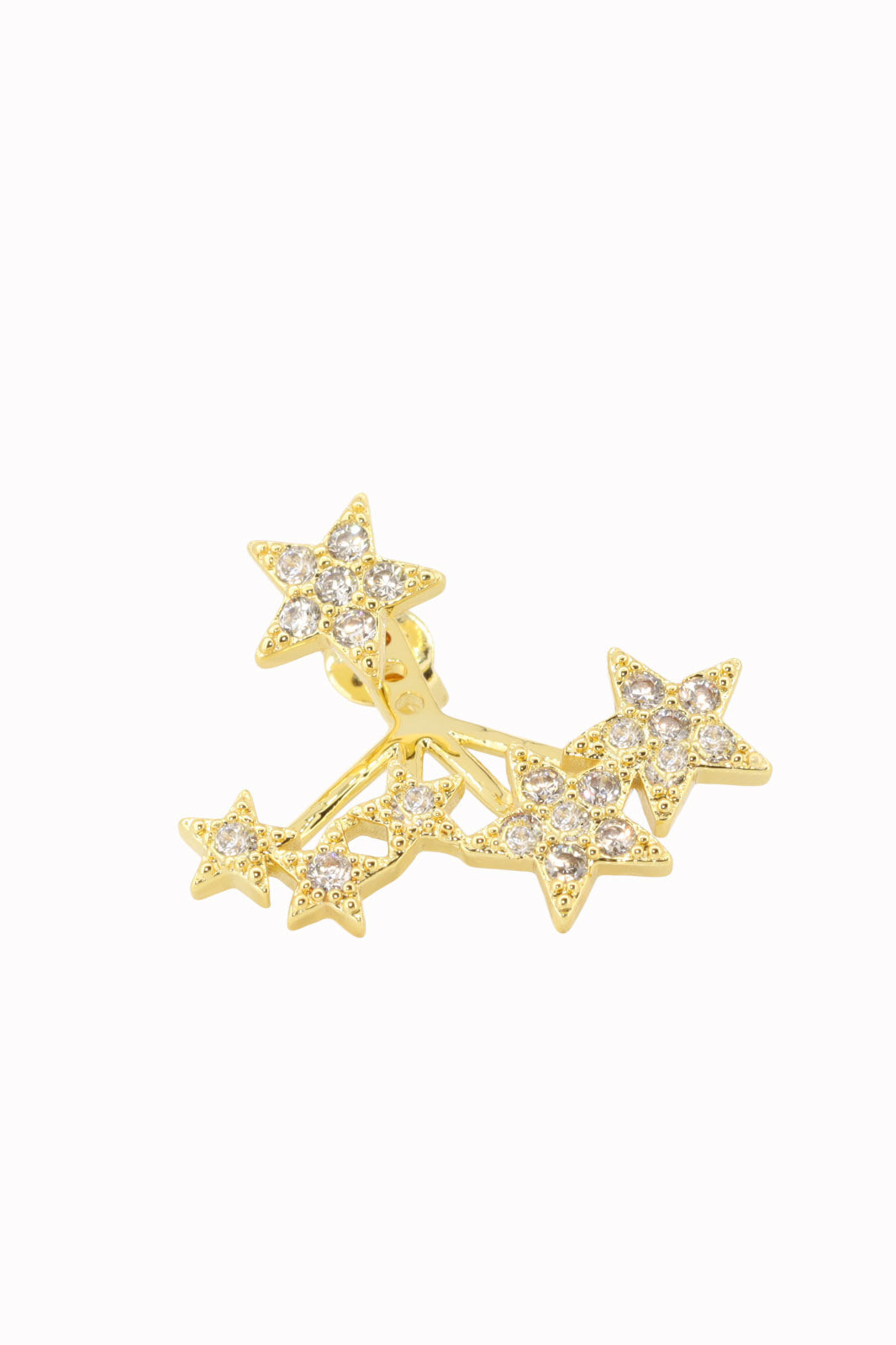 pave gold star earring jacket