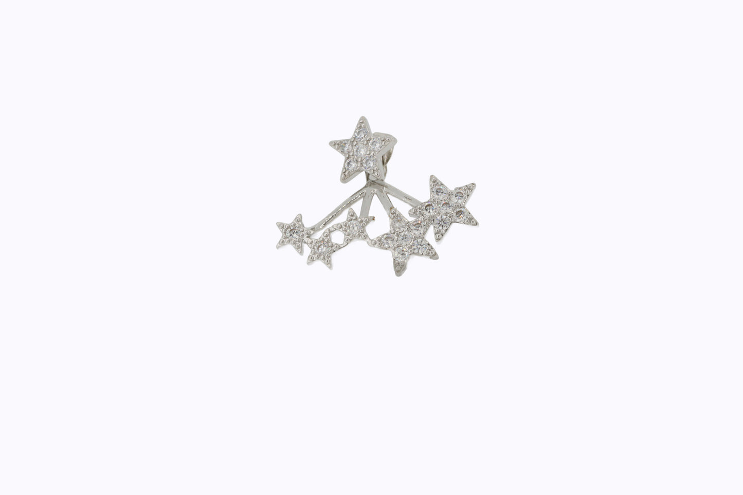 pave silver star earring jacket