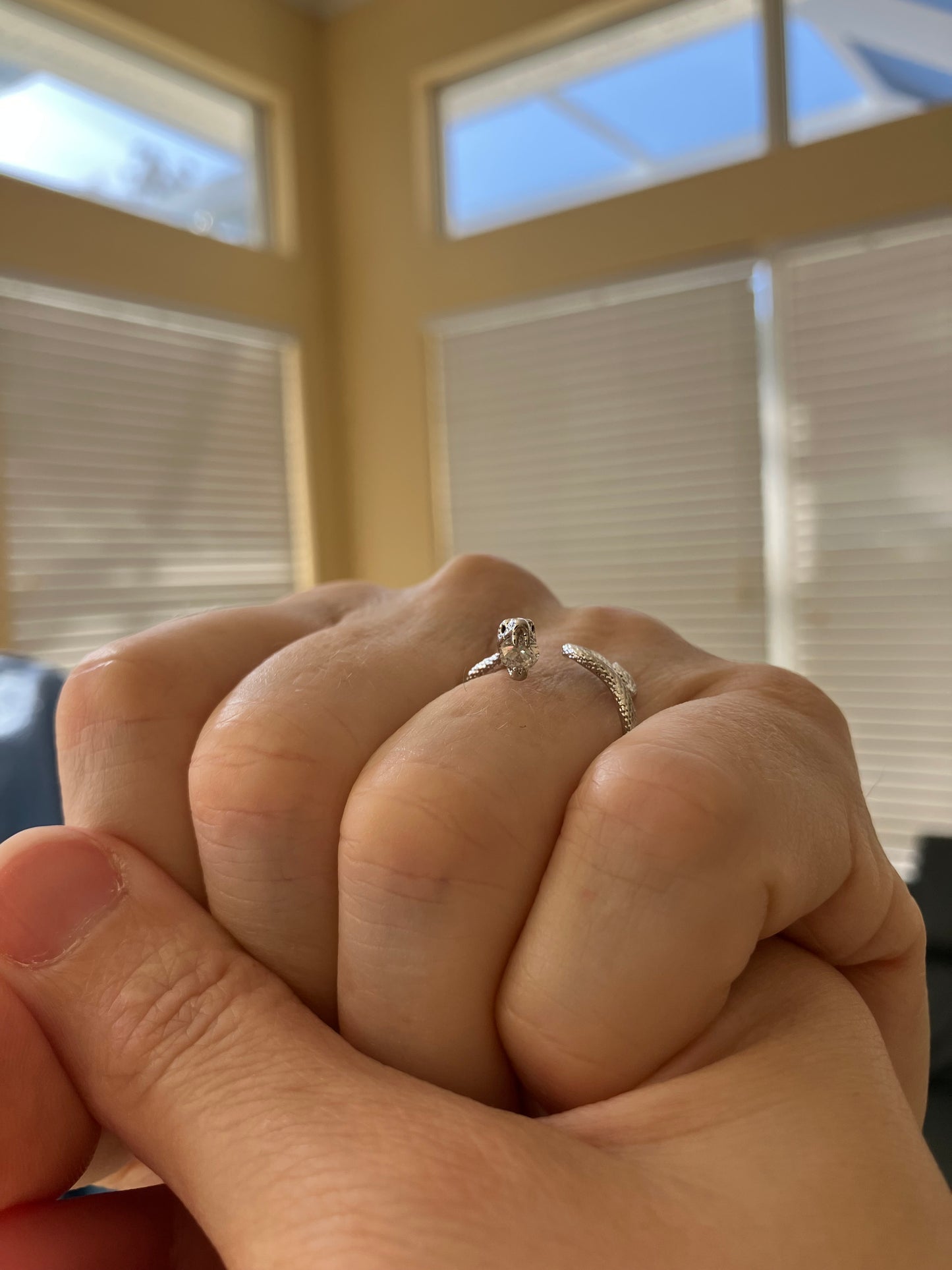 Snake eating a gem Ring