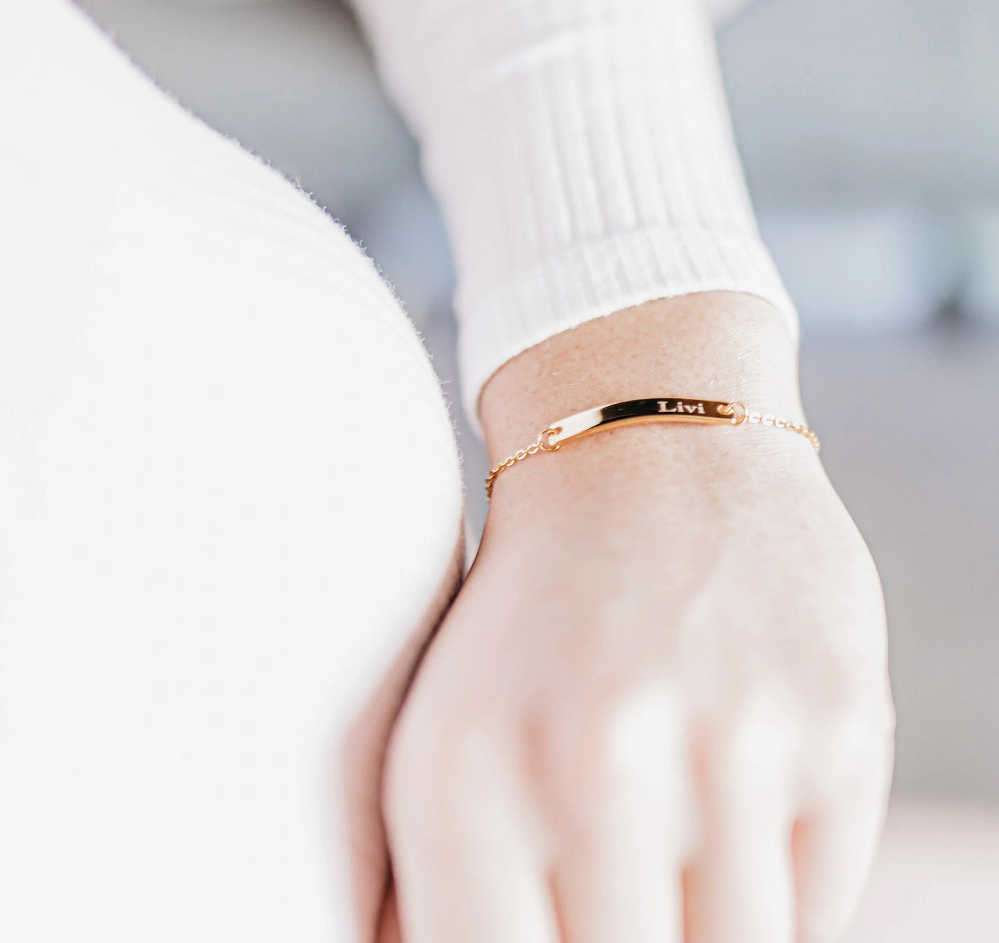 Personalized Engraved Bar Bracelet