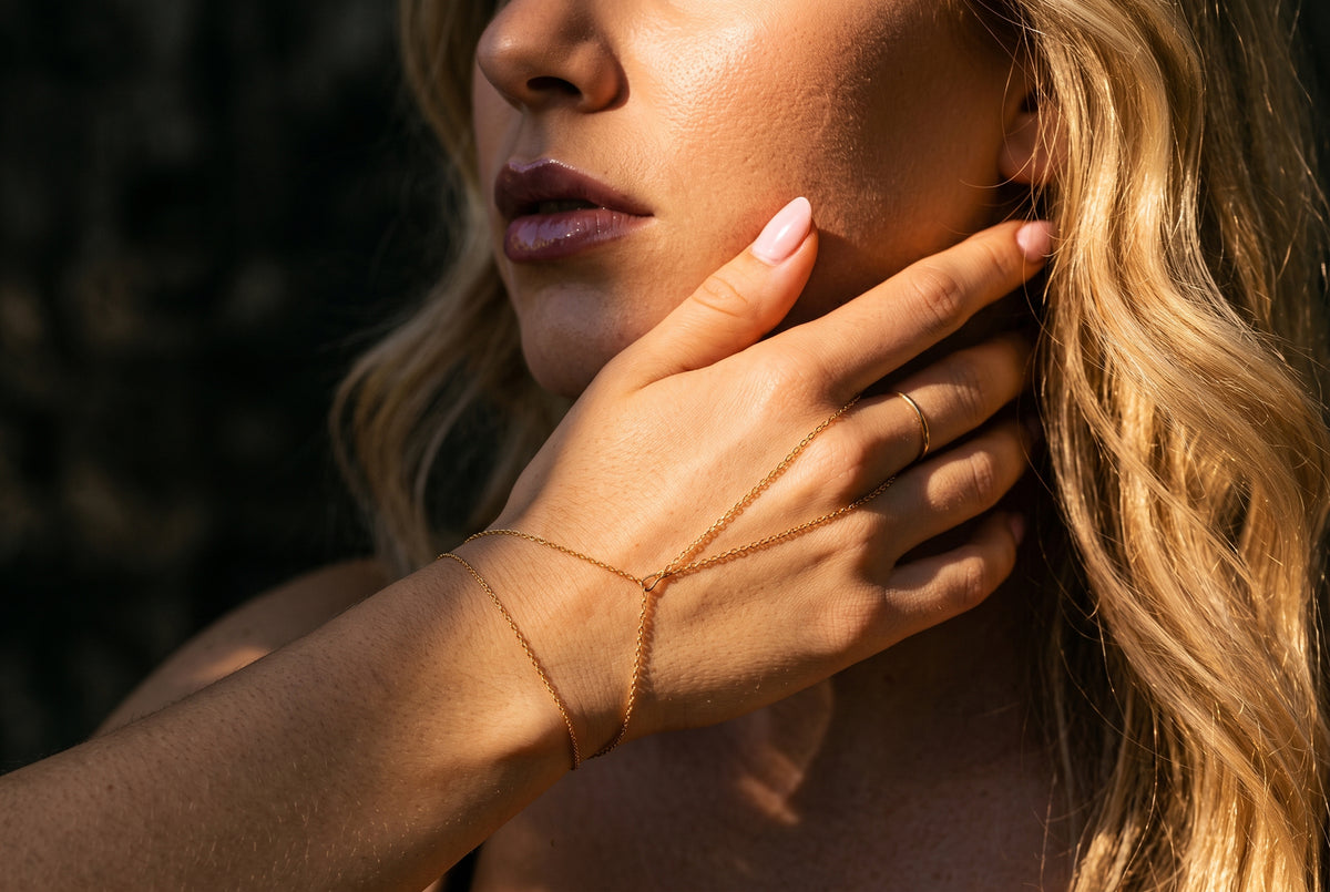Gold Hand Chain Bracelet