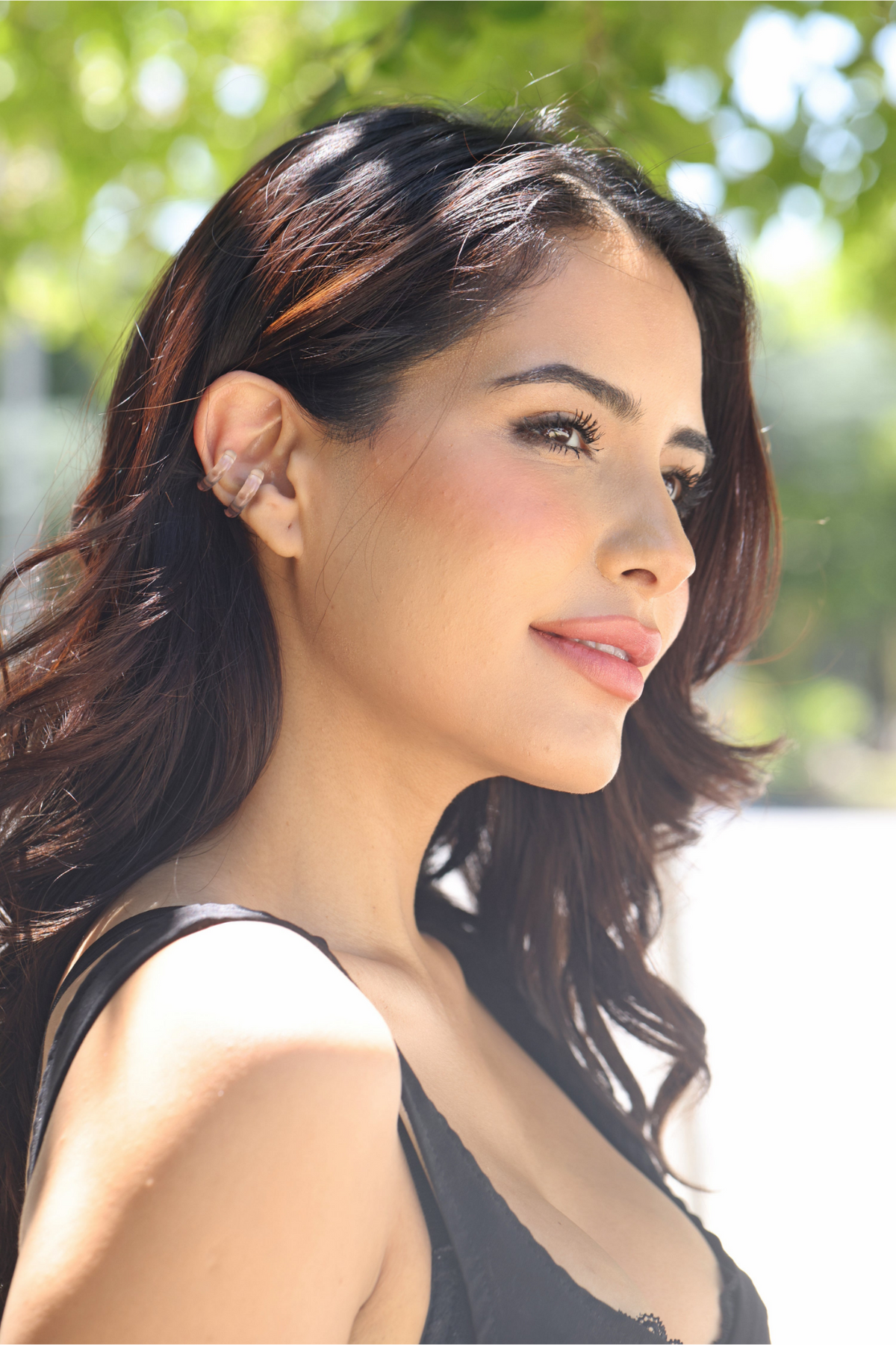 clear quartz ear cuff