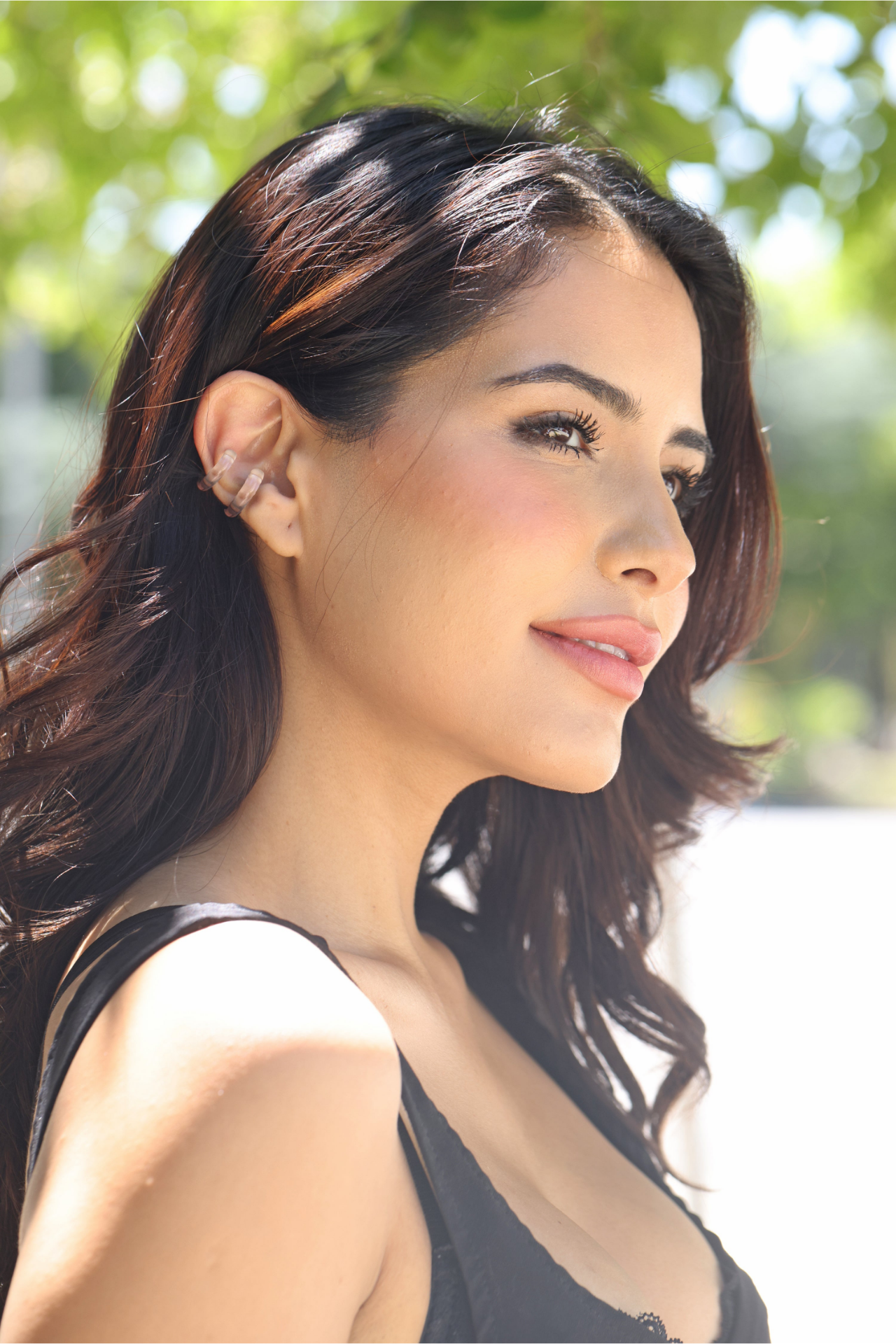 clear quartz ear cuff