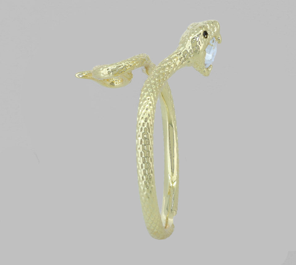 Snake eating a gem Ring