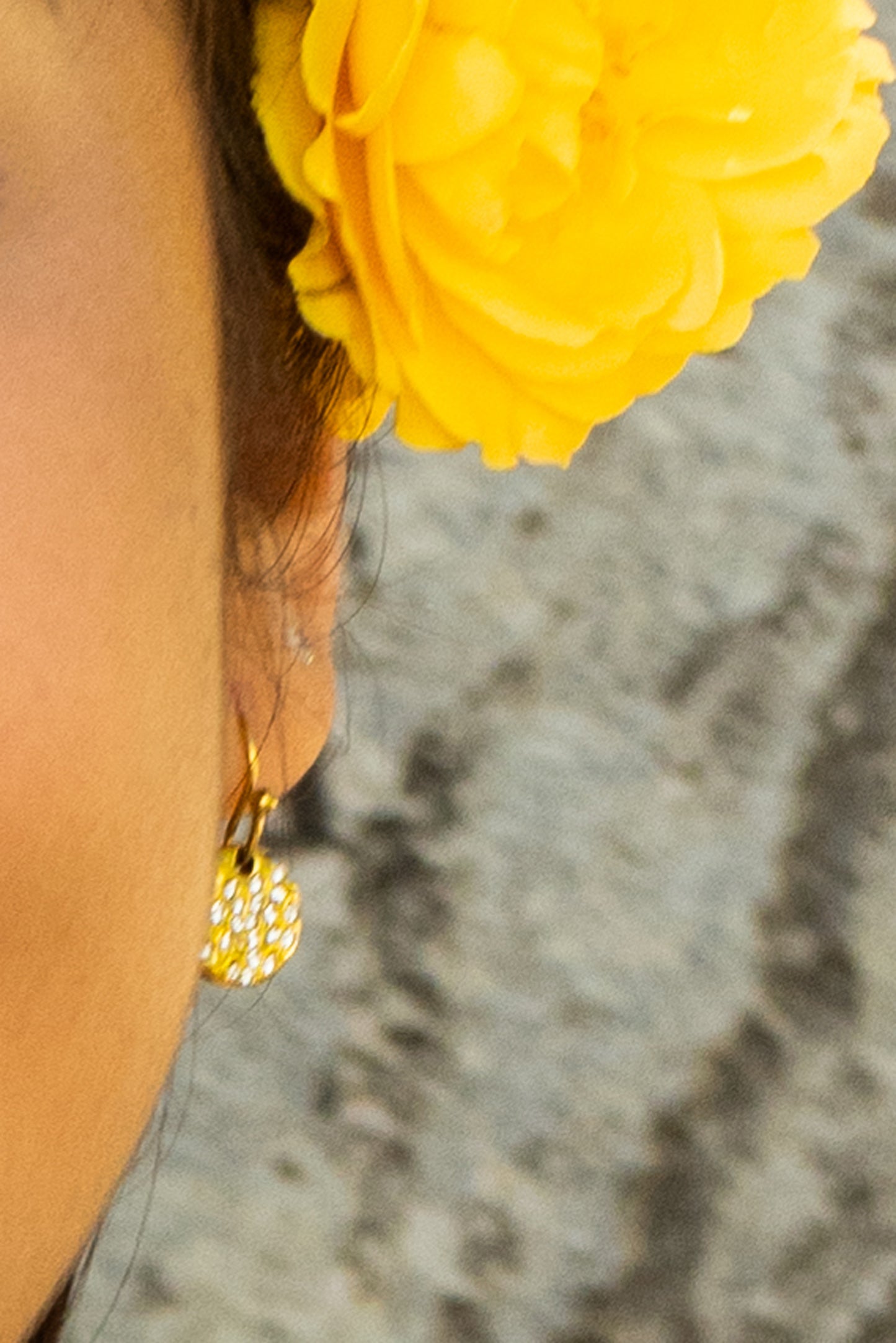 Gold or Silver Drop Hammered Disc Earrings