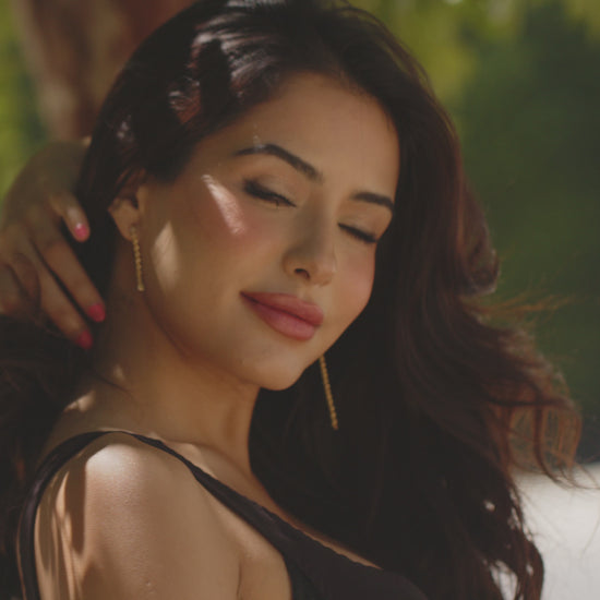 long gold dangle earrings