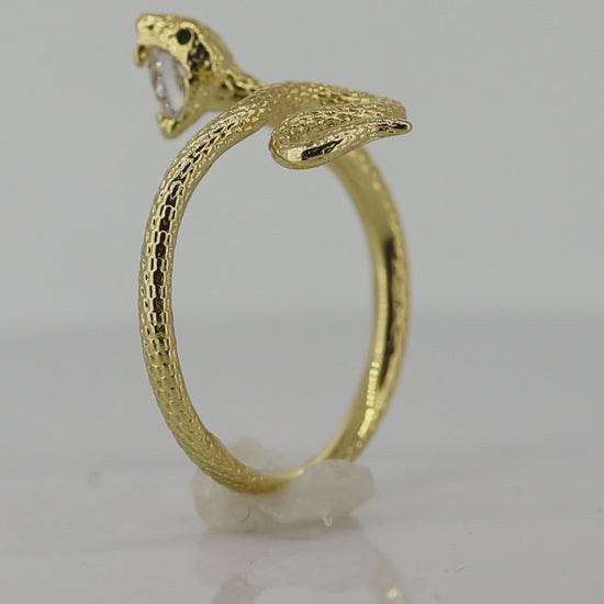 gold snake ring