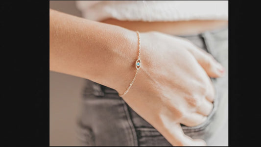Pulsera de oro con ojo malvado 