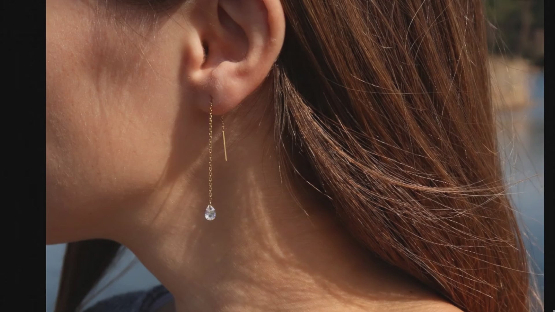 threader earring on jazmine