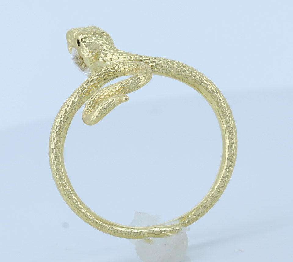 Snake eating a gem Ring