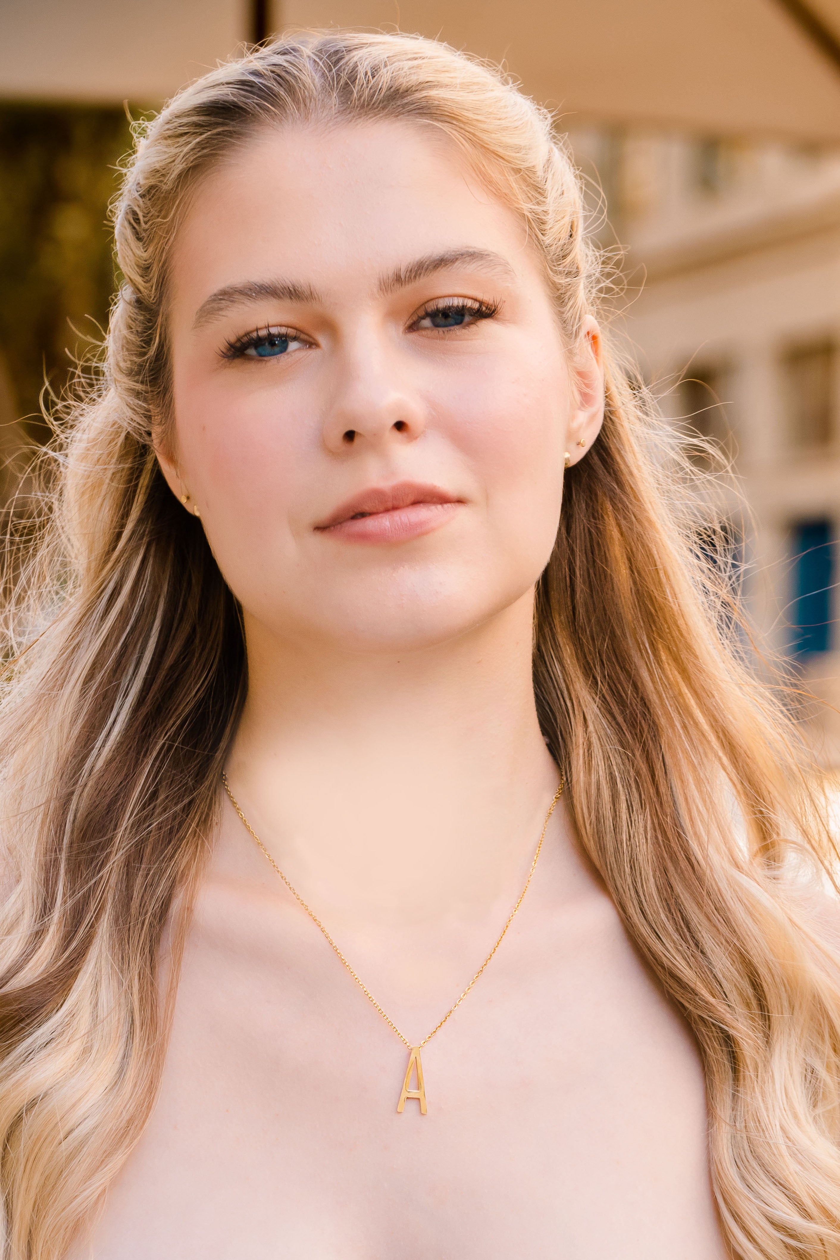 Giant on sale letter necklace