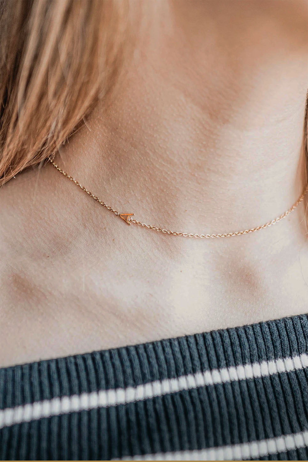 Sideways Initial Necklace