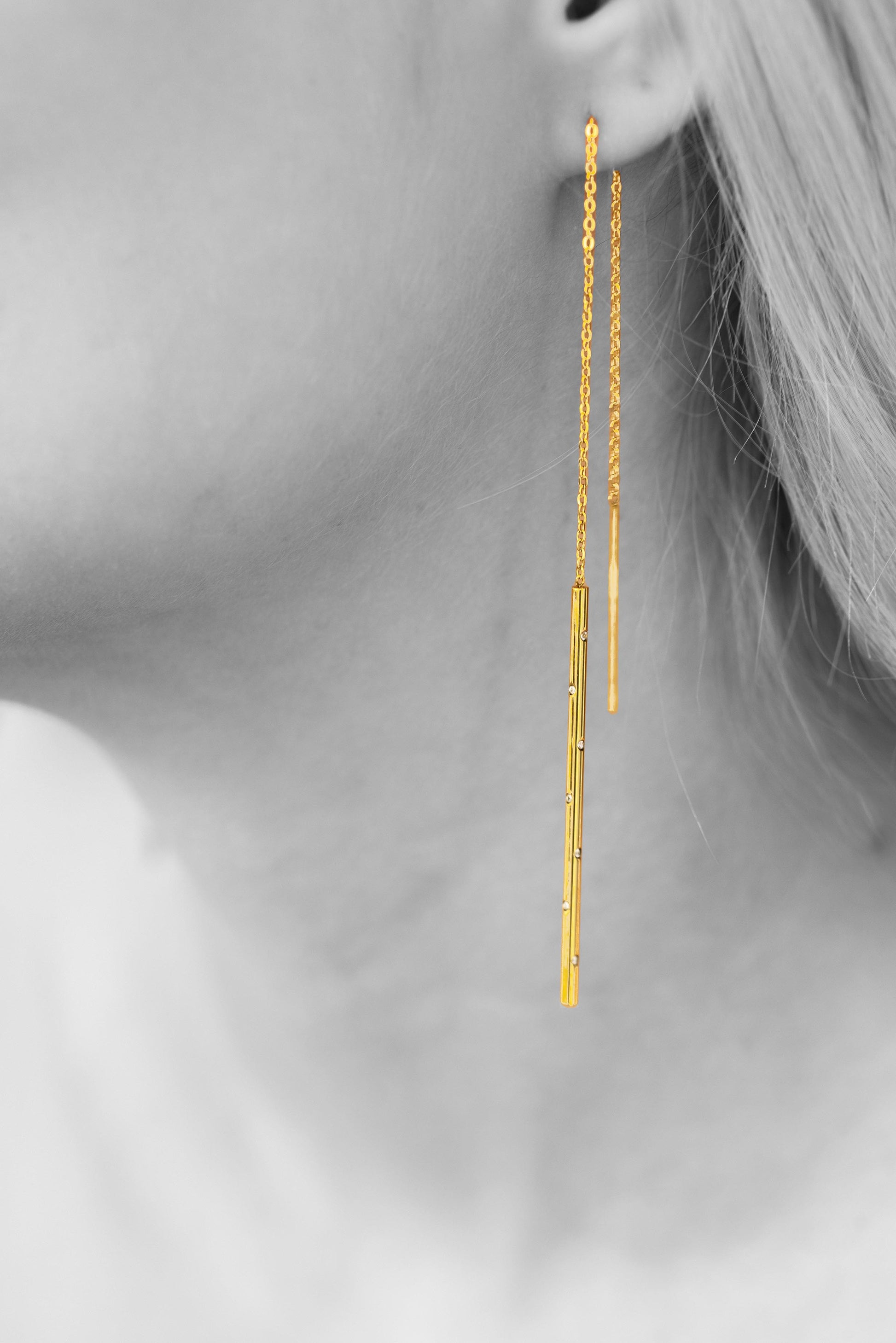 long threader earring