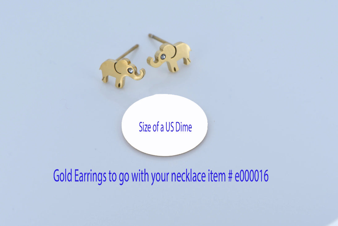 Tiny Elephant Earrings - earrings - Anya Collection