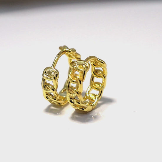 Cable Chain  Hoop Earring