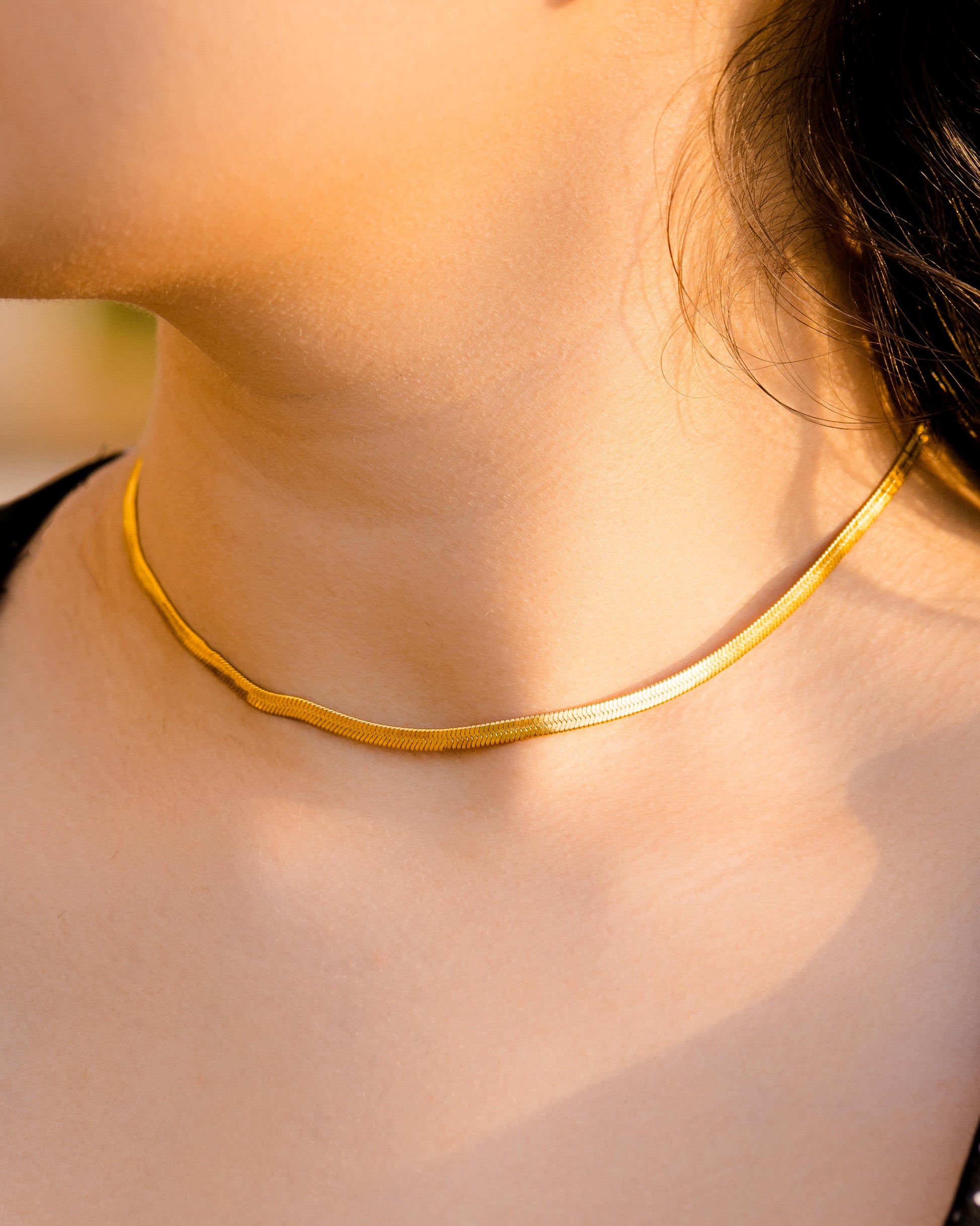 Sleek Gold Choker – Anya Collection - Main Image