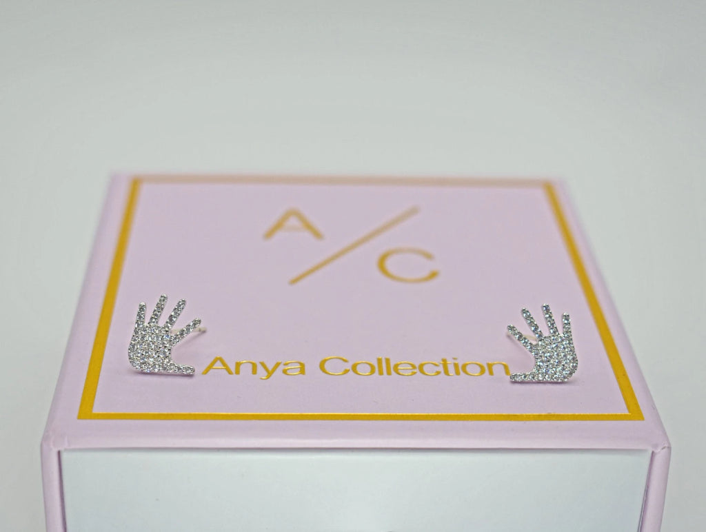 Hand Stud Earrings, Quirky Hands, Hand Jewelry, Hand Studs - Anya Collection