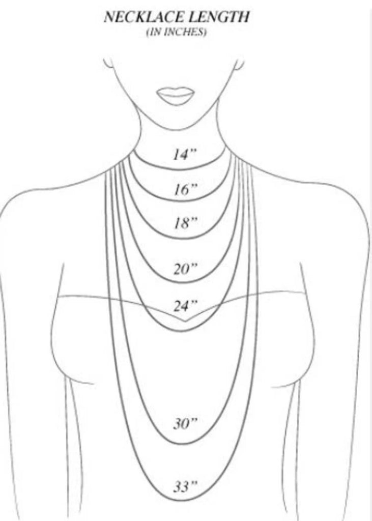 Anya Collection Necklace size chart