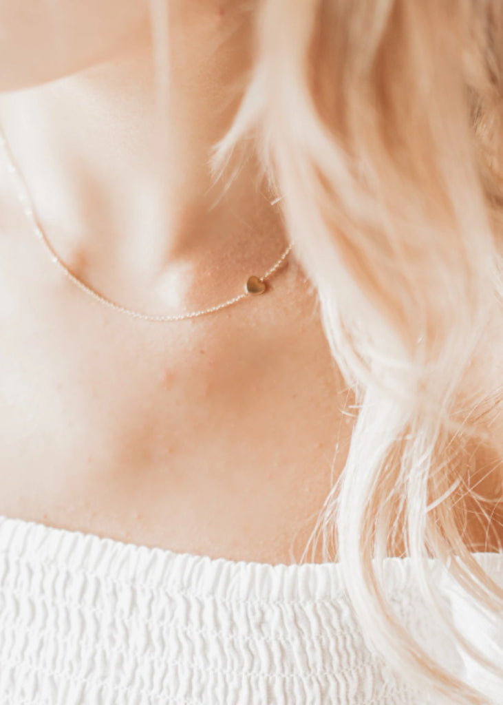 mini-heart-plain-silver-necklace – Mar Silver Jewelry