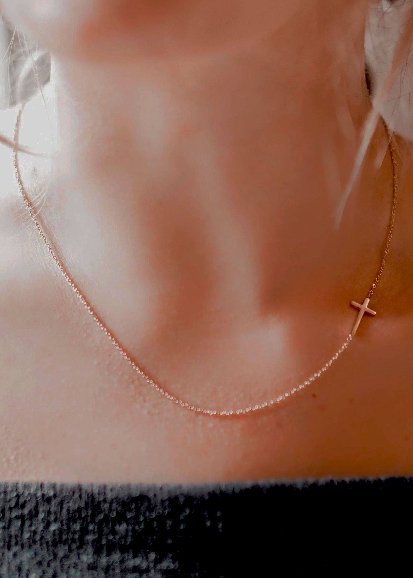 Sideways Cross Necklace - Anya Collection