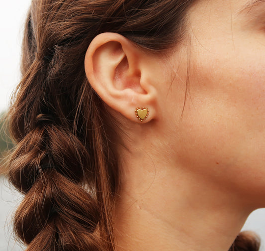 Heart stud earrings - Anya Collection