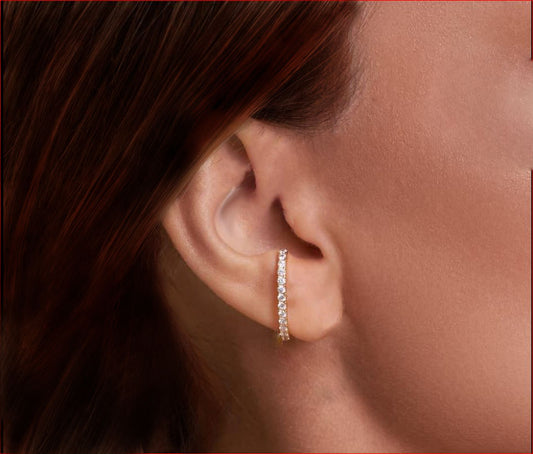 Gold Pave Earrings