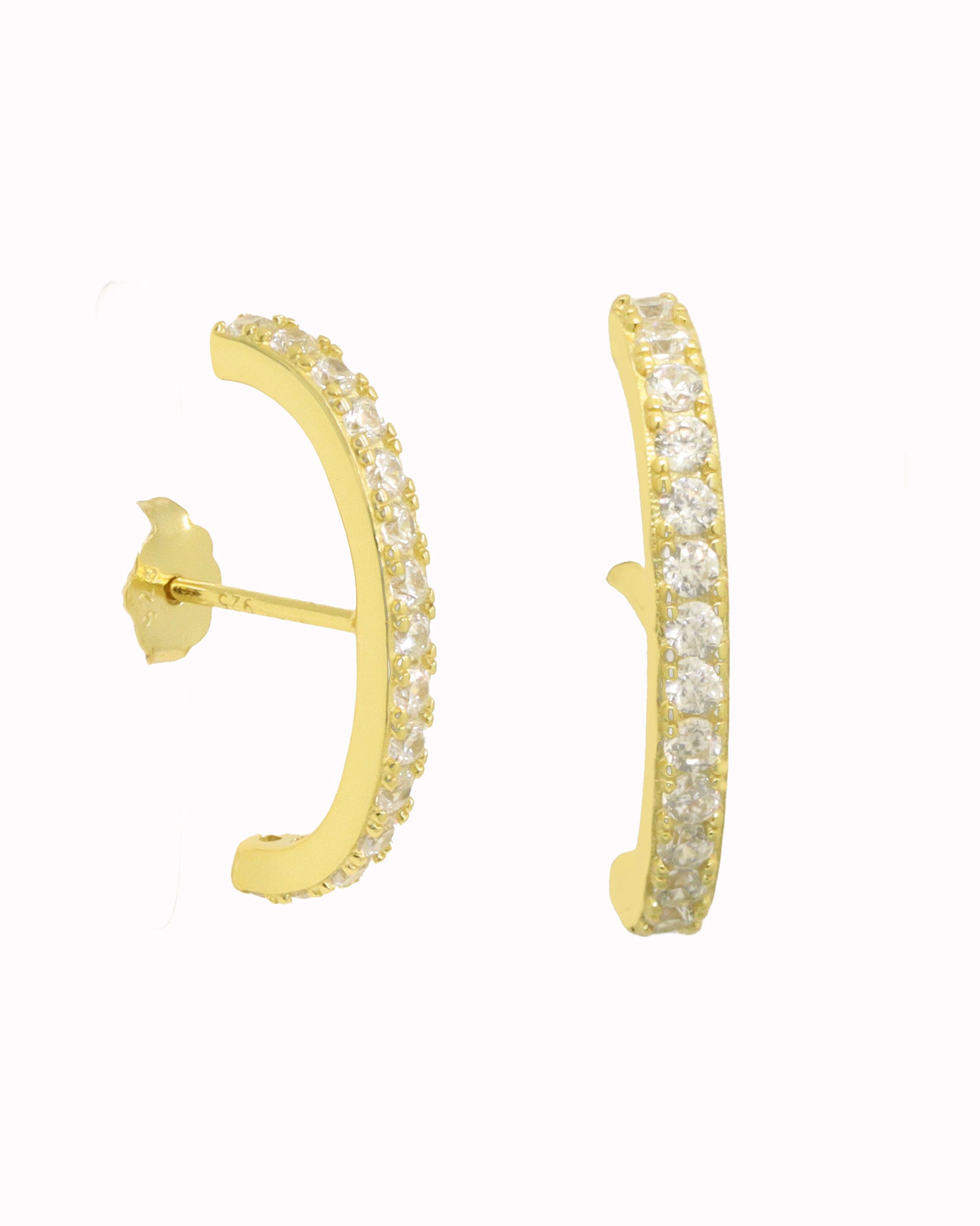 Gold Pave Earrings